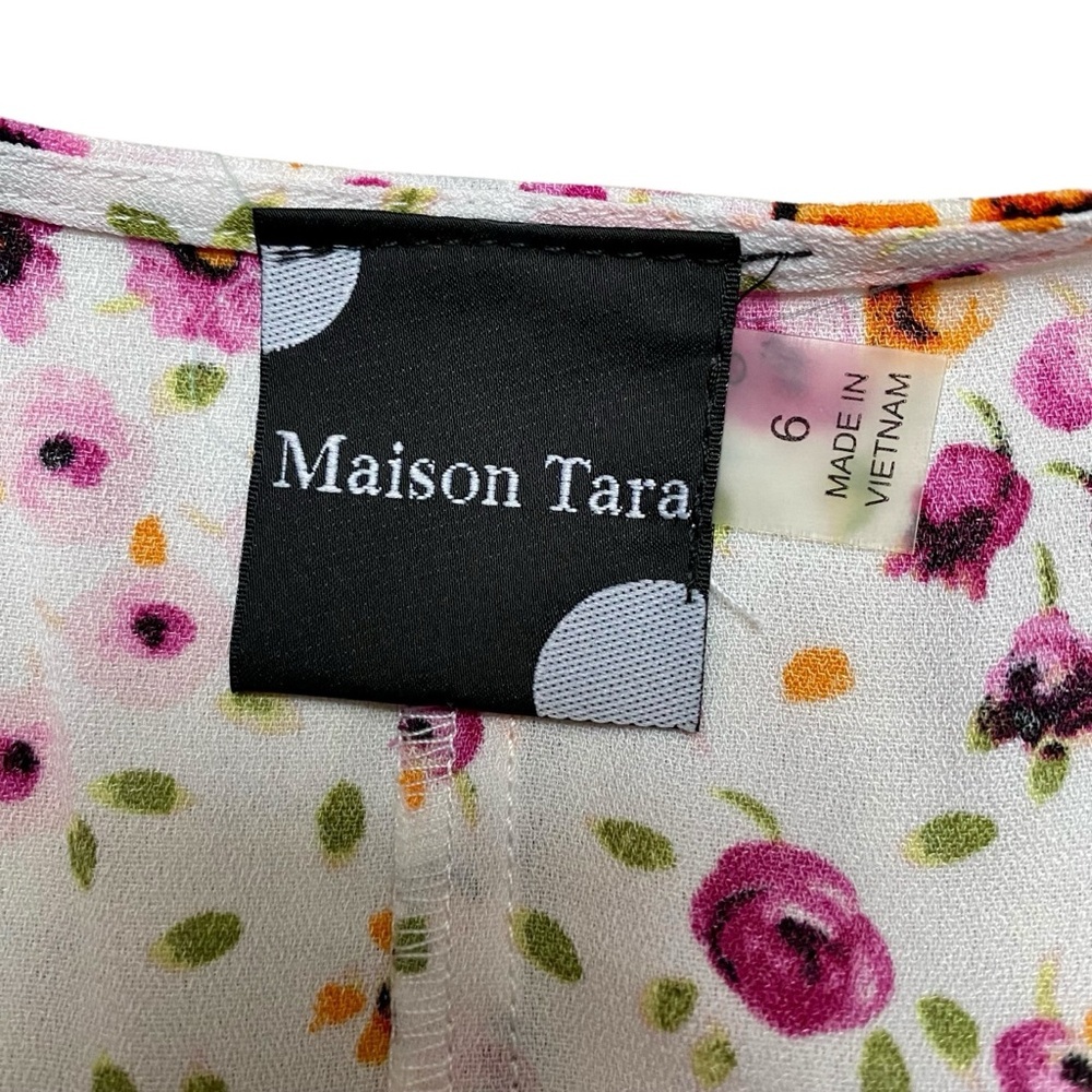 Maison Tara Floral Smocked Ruffle Dress Size 6 NWT - Picture 15 of 16